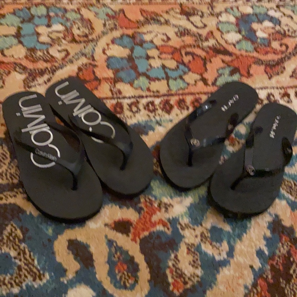 Calvin Klein and Coach black sandals bundle size 39